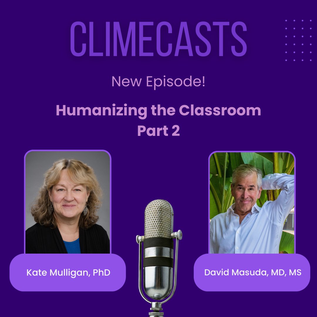 NEW CLIMEcast episode! Humanizing the Classroom Part 2 with David Masuda, MD, MS is out now!  

David and <a href="/KA_Mulligan/">Kate Mulligan</a> get into more resilience coping skills you can try in your classroom!

Listen to Part 1 &amp; 2  here: bit.ly/40Mc3E1 

#MedTwitter #MedEd