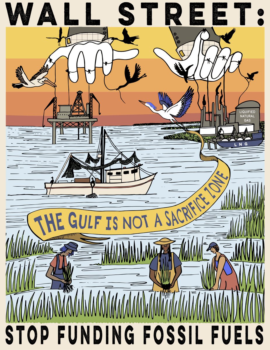 Gulf South communities have garnered global attention for their fight against petrochemical plants.

Participate this Earth Week and check out more art like this at Climate Justice Art &amp; Action: 
docs.google.com/document/d/1z6…