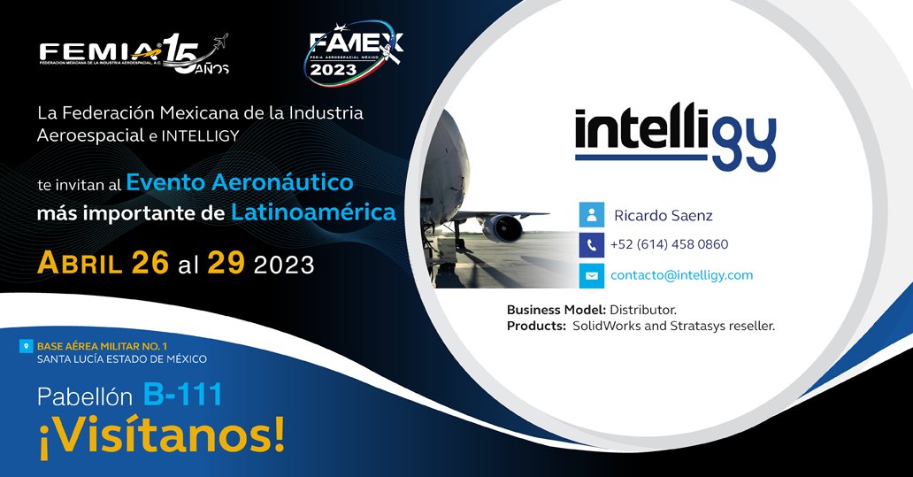 femia_news's tweet photo. ¡Nos vemos en #FAMEX 2023!
@femia_news #Intelligy @FAMEXTweet #MexicoAerospace #ProveedorAeroespacial #investinmexico https://t.co/WPCd0YjSVu