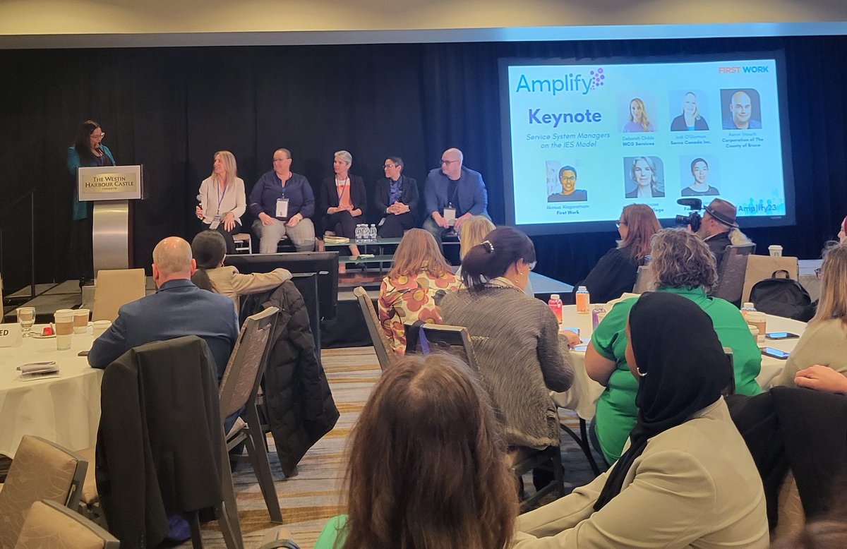 We're proud to host all implementing #ServiceSystemManagers in Ontario's new #IES model for a Keynote discussion at #Amplify23