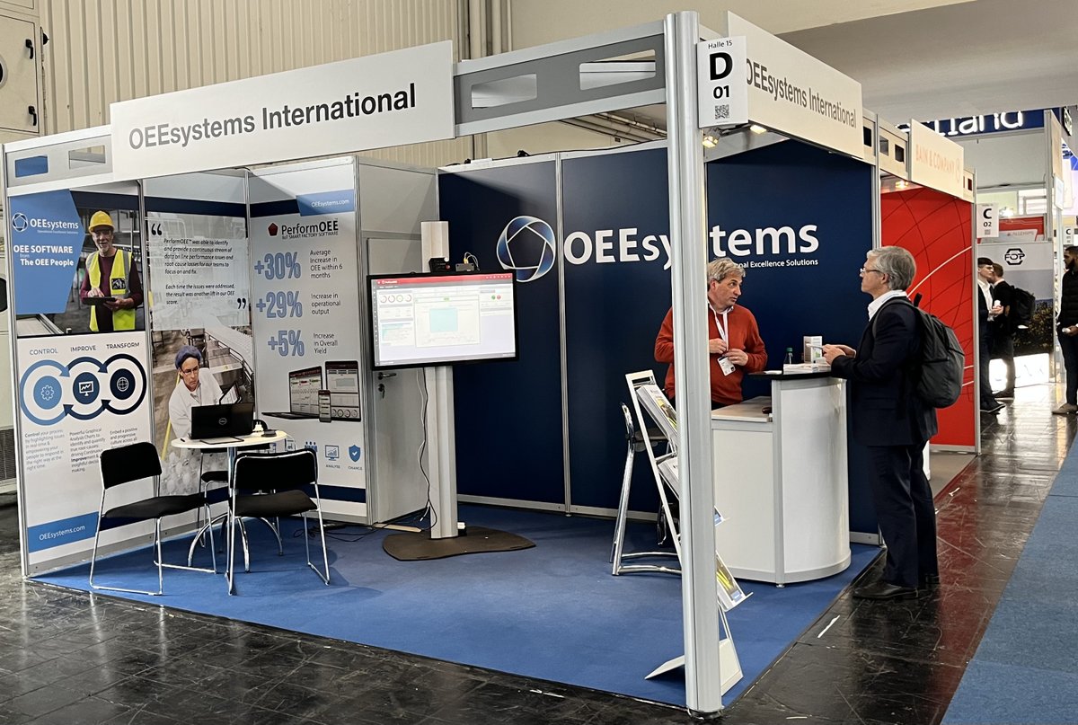 OEEsystems's tweet photo. Day 1 complete at Hannover Messe...join us again tomorrow in Hall 15 Stand D01 

Many thanks to Anne-Marie Finlay from the Irish Embassy in Berlin for dropping by 🇮🇪 🇩🇪

#HM23 #oeesoftware #oee https://t.co/eM29jxm2hv