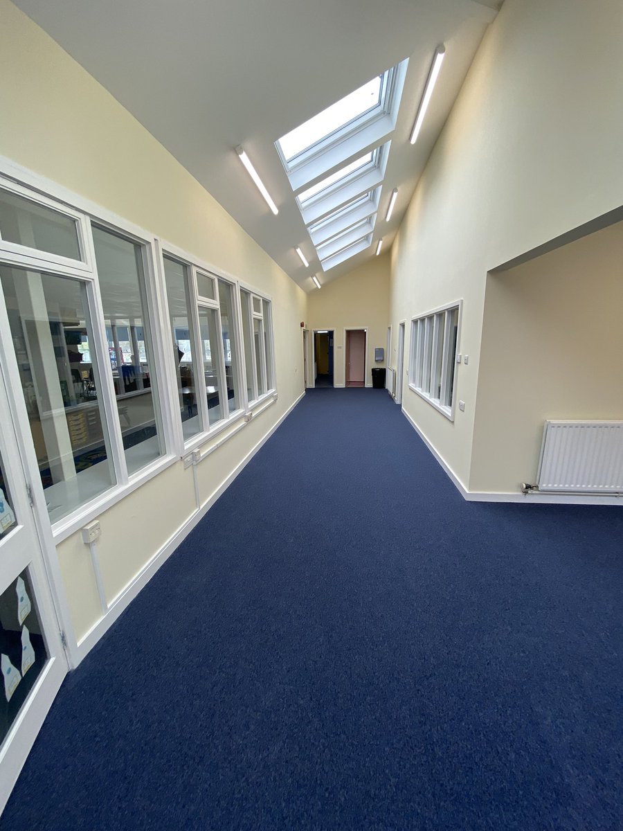 LittletownAcad's tweet photo. Fantastic to welcome all the children and staff back today to a newly decorated school with new carpets, lights and ceilings! https://t.co/7m8aOCNiyf