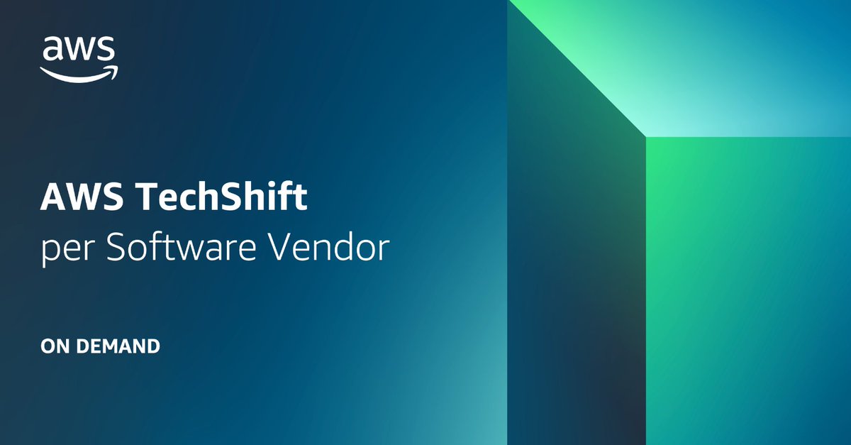 📣 Non sei riuscito/a a partecipare a AWS TechShift per modernizzare le tue applicazioni software o vuoi rivederlo? Ora puoi accedere all'evento in modalità on demand! Cosa aspetti 👉🔗 bit.ly/41zOeQg bit.ly/41kzSmX