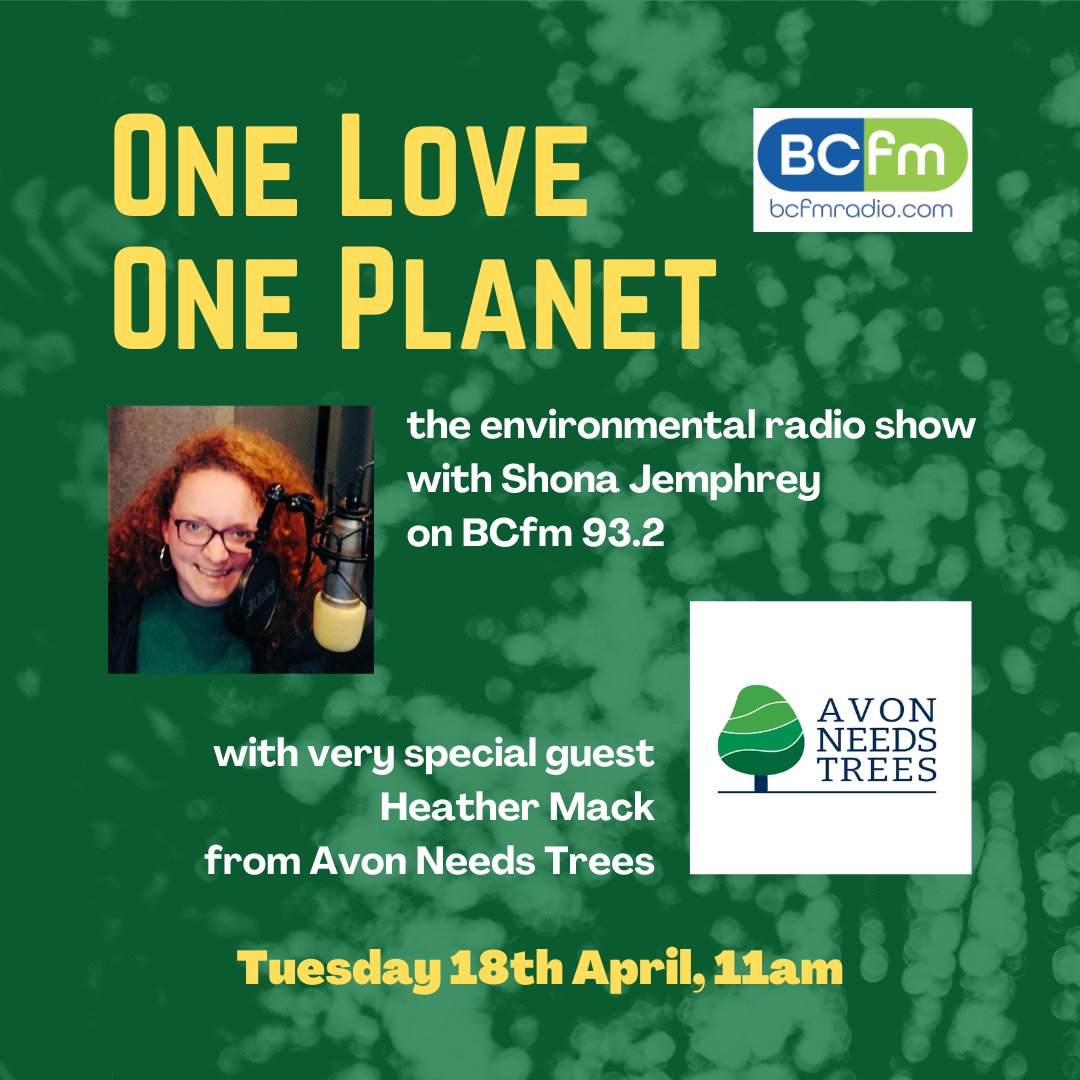 ShonaJemphrey's tweet photo. Tomorrow on @BCfmRadio we talk to Heather from @AvonNeedsTrees all about the thousands of trees they've been planting and what they're up to next! Plus, an interview from someone joining @XRebellionUK for the first time in London!

#Bristol #trees #treeweek2023 #ClimateEmergency https://t.co/VByf5PQoz1
