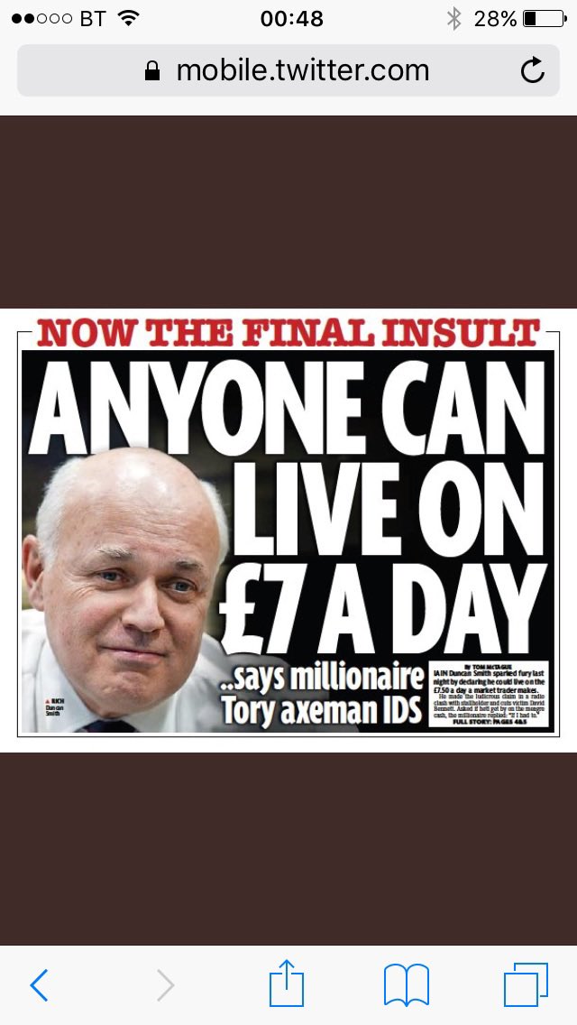 Second that. I think it must be up to £21 a day on todays prices 😉 #DWP #sanctions #pensionlesspensioners #STOP67to70 #DeathB4Retire #NatInsScam