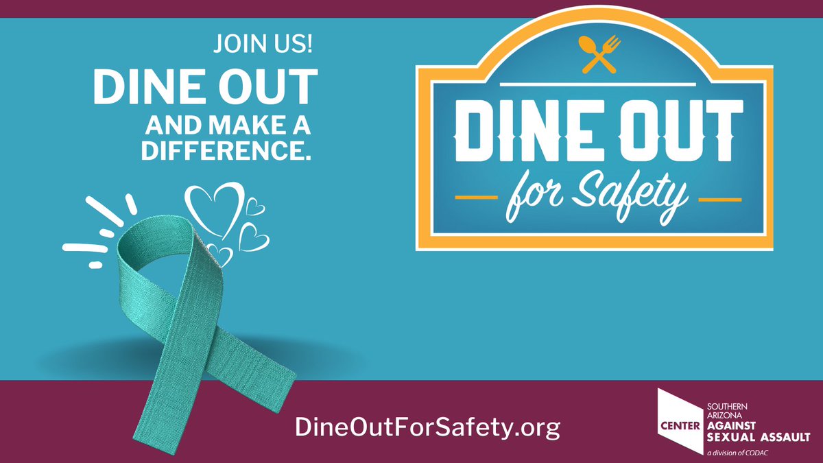 SACASA_AZ's tweet photo. Gather your loved ones and #dineout out for a cause this Wednesday, April 19th! By supporting Dine Out for Safety, you're making a difference in the lives of survivors and their families.
Learn more at https://t.co/LRTZ6FBV56 https://t.co/LvY38GFAmH