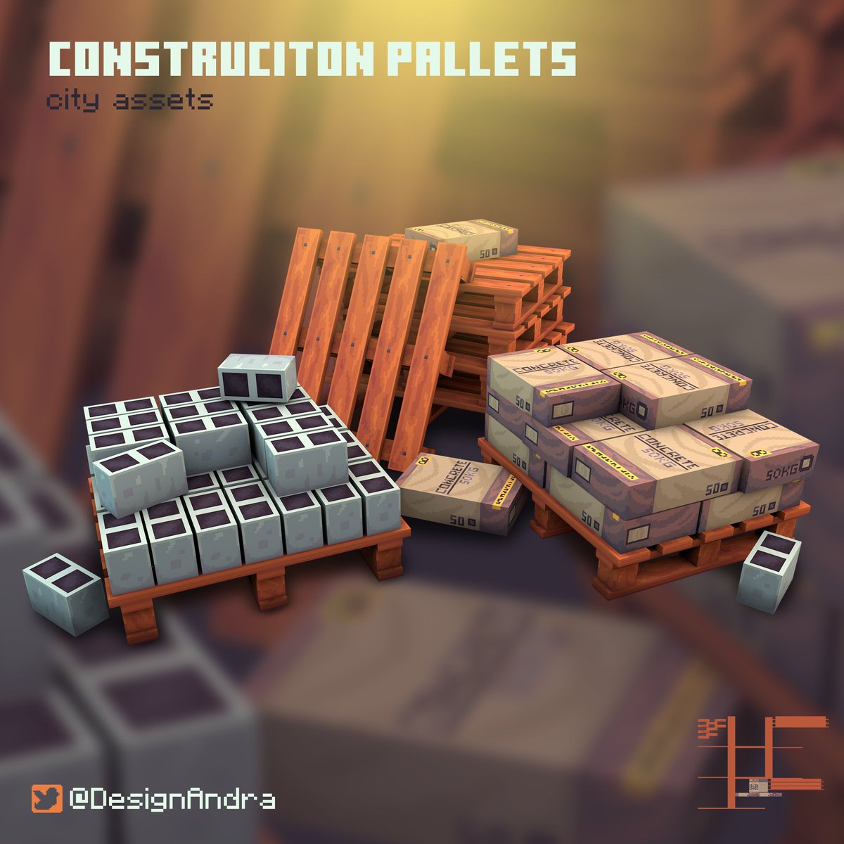 DesignAndra's tweet image. #Day12
Construction Pallets ✅🔨
Sketchfub: skfb.ly/oGqB6
#Blockbench #minecraft #pixelart #voxel #3dmodeling #MinecraftMarketplace #art #3d #gamedev #indiedev #leveldesign #gamedesign