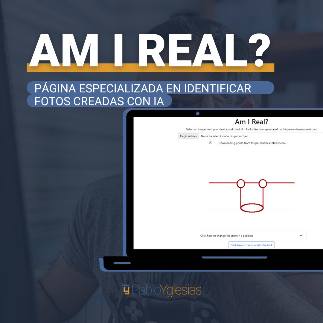 PYDotCom's tweet photo. ¡Herramienta que recomiendo para identificar fotos creadas por IA! 😲
AM I REAL? sirve para identificar la veracidad de las fotos, cuáles son las creadas por una IA y cuáles reales
https://t.co/jtMwPX2aH5
Más: https://t.co/gxGTJ4K6c2
#presenciadigital #cyberbrainers #IA #AmIReal https://t.co/G6xrijI76c