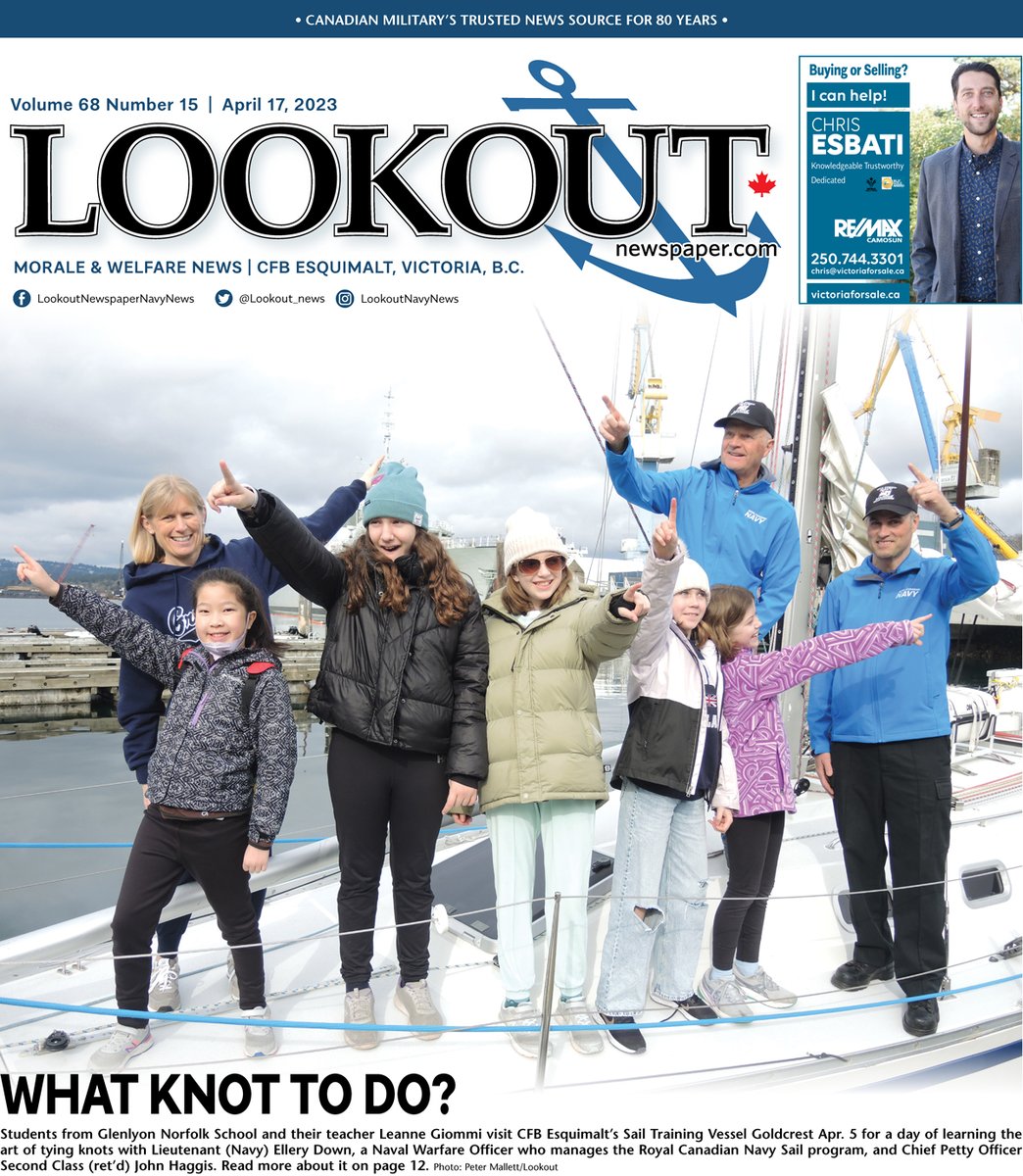 In this week's edition of #Lookoutnavynews: #HMCSWinnipeg Change of Command, a week with the Canadian Coast Guard, and a special feature column - Through the Fire. Read the full edition: bit.ly/3UGblpO