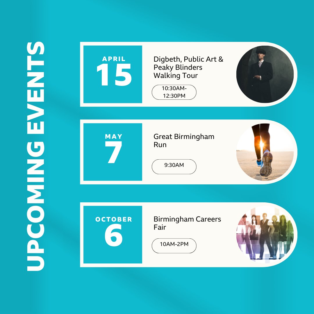 📣Key dates to add to your calendar for fun, learning, fitness and fundraising in Birmingham.

What better way to support your local community than by getting involved in an assortment of interesting and curious events over the next few months?

How will you explore #Birmingham?