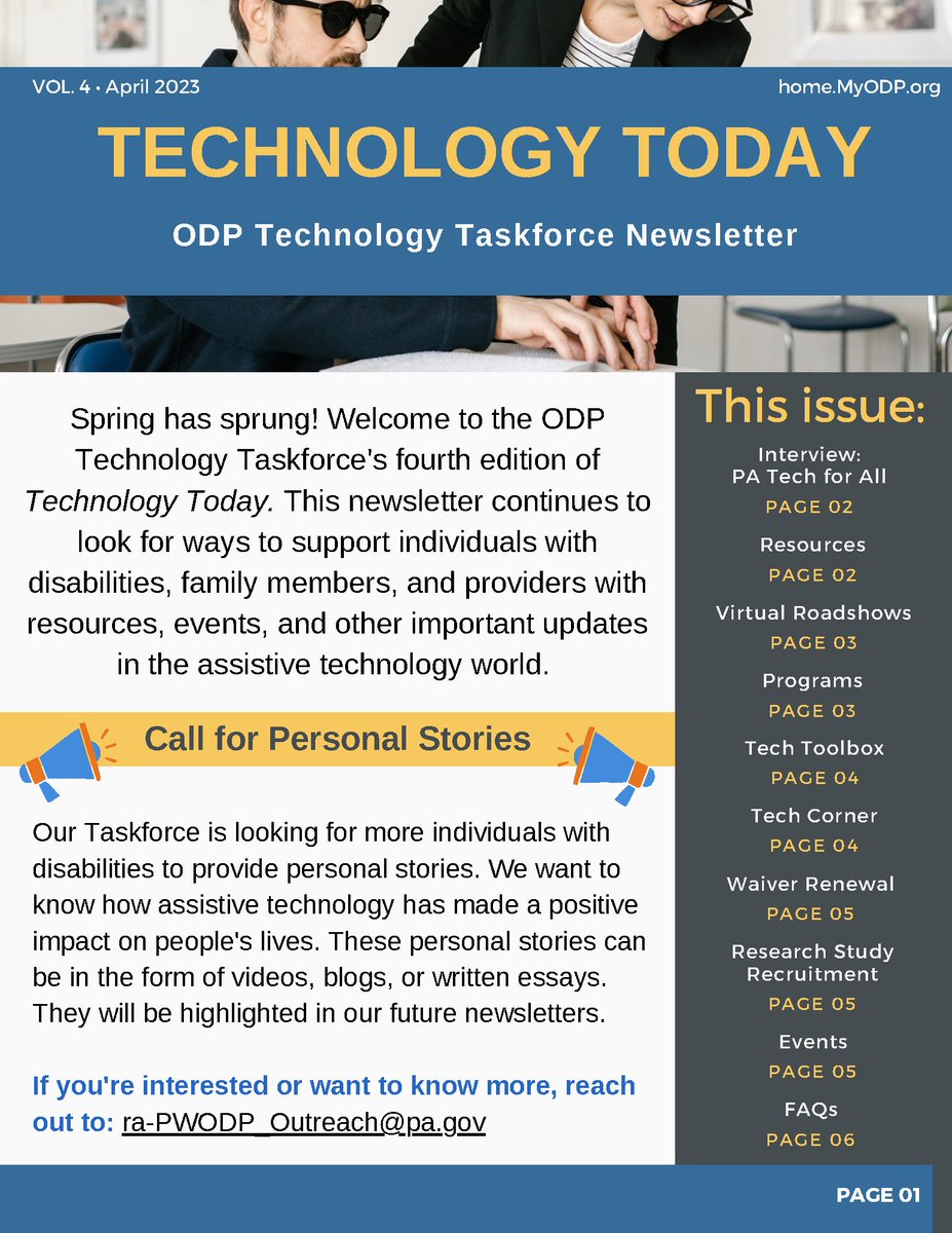 ASERT_PAautism's tweet image. Check out the April issue of the Technology Taskforce Newsletter, &quot;Technology Today!&quot; 💻

👉  View the rest of the newsletter here:  bit.ly/41cImg3

#TechnologyTaskforce #ODP #AssistiveTechnology