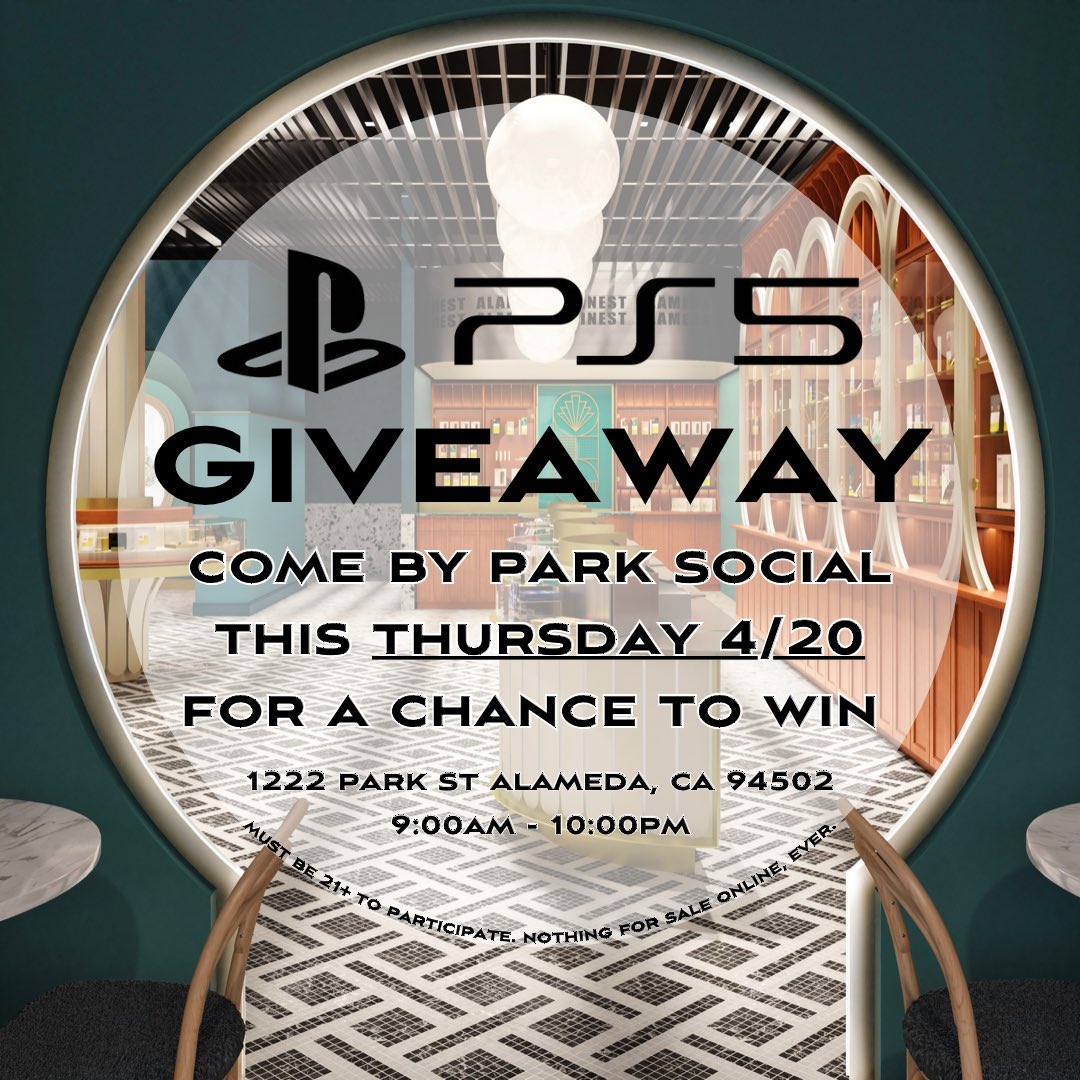 Come by on 4/20 for a chance to win a brand new PS5 🔥
#giveaway #raffle #ps5 #ps5giveaway #420community #420allday #CannabisCommunity #cannabisculture