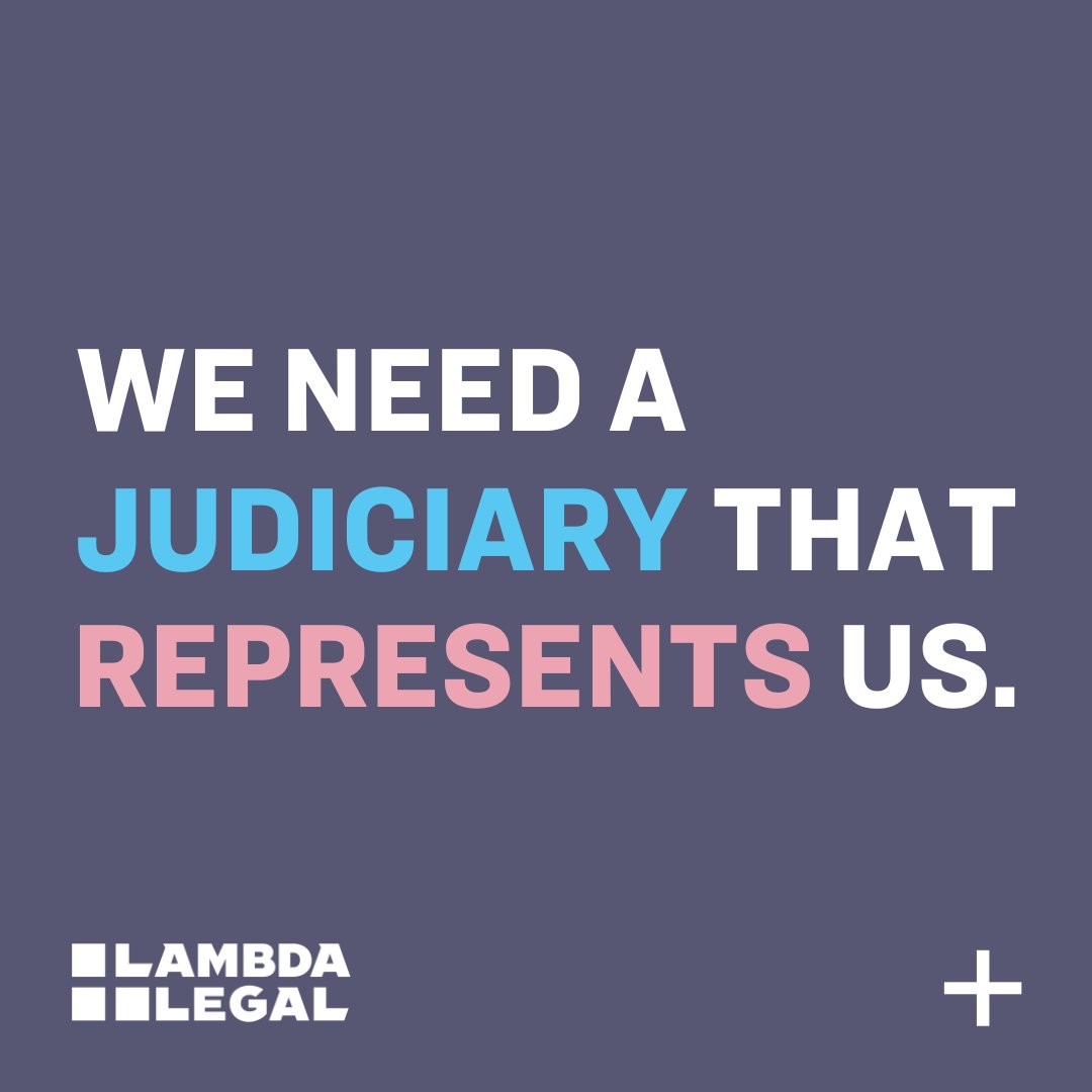 LambdaLegal's tweet image. Trans &amp;amp; nonbinary people are seeing bills signed into law that seek to eliminate their right to be who they are &amp;amp; there is no judge on the federal bench who shares their lived experiences. 

We need a judiciary that represents us. 🏳️‍⚧️🗣️ Read more at bit.ly/3GYn6CH.