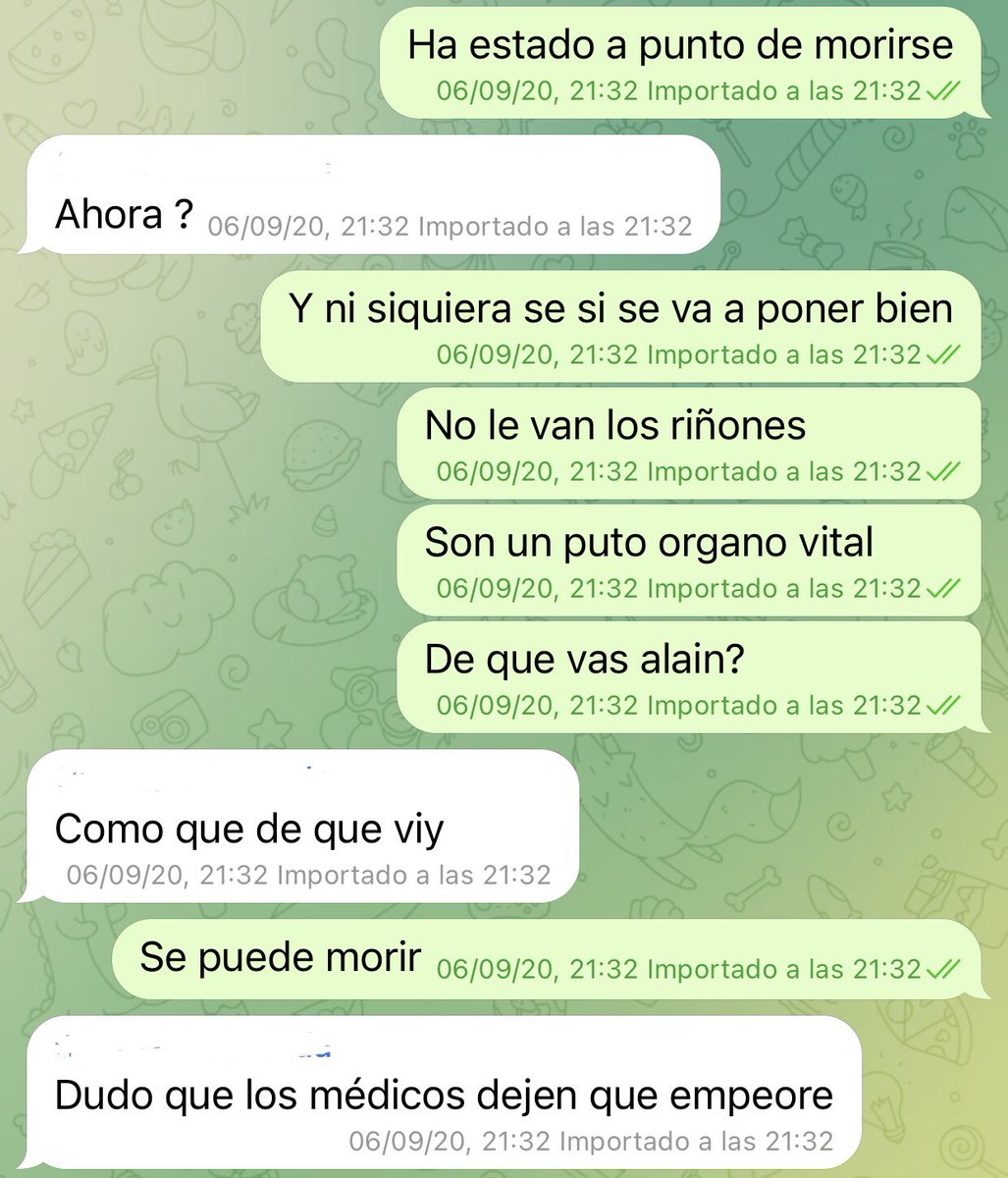 Le contaba a mi novio (ahora ex) que estaba mal porque mi madre estaba ingresada por insuficiencia renal y se puso a jugar a la play mientras hacía que me escuchaba 👍🏻💀💀