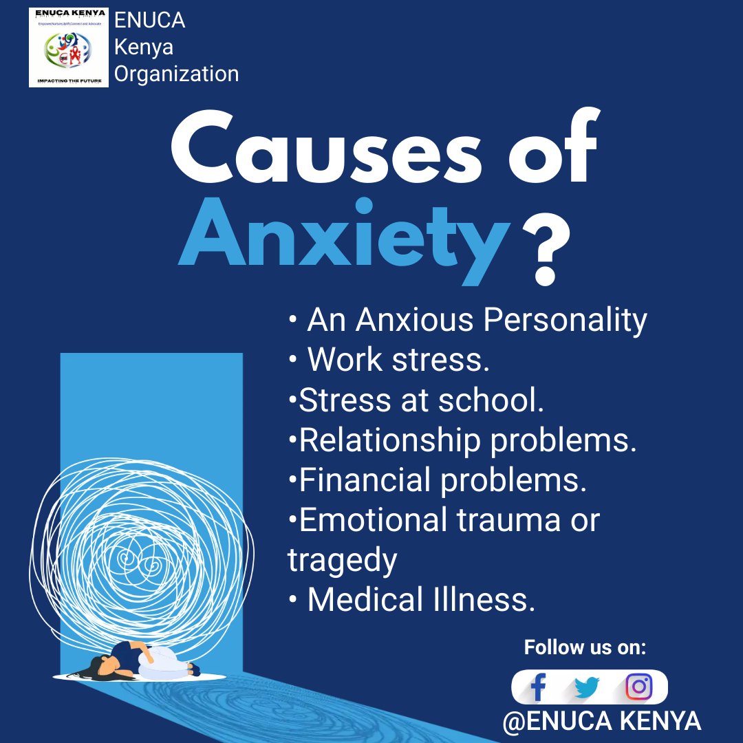 Enucakenya's tweet photo. *Stress Awareness Month* has been held every April since 1992 to raise awareness of the causes and cures for our modern-day stress epidemic.
> It is the time when we have an opportunity for an open conversation on the impact of stress.
>This Year we focus on Anxiety... https://t.co/gy3K7DbVHf