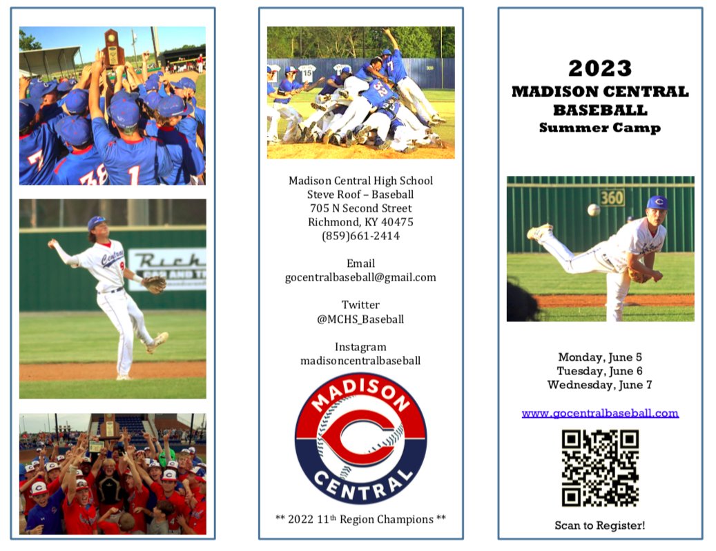 Come join us for ⚾️camp, June 5-June 7!