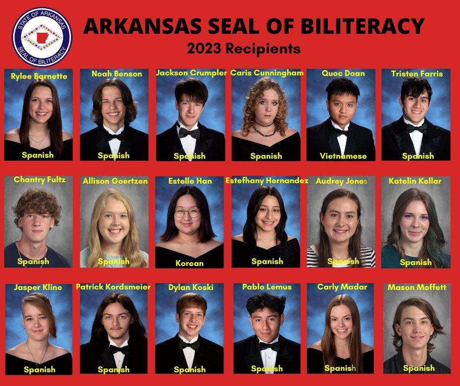 cabotsd's tweet photo. Congratulations to these 24 amazing @CabotHigh  students for earning the Seal of Biliteracy! This means they have demonstrated proficiency in English &amp; one or more other languages by high school graduation. We are extremely proud of these leaders in language! 
#ARbiliteracy https://t.co/hlXZXndirF