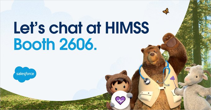 DavidCousins_SF's tweet photo. Put relationships at the heart of #health this week at @HIMSS! 🙌🏾

We're excited to showcase our innovative solutions for the healthcare industry—from patient engagement to data and #GenerativeAI. 

Stop by booth #2606 &amp; learn more here ➡️ https://t.co/nQ9qNvpKdj

#HIMSS23 https://t.co/wqOAq9HvZD