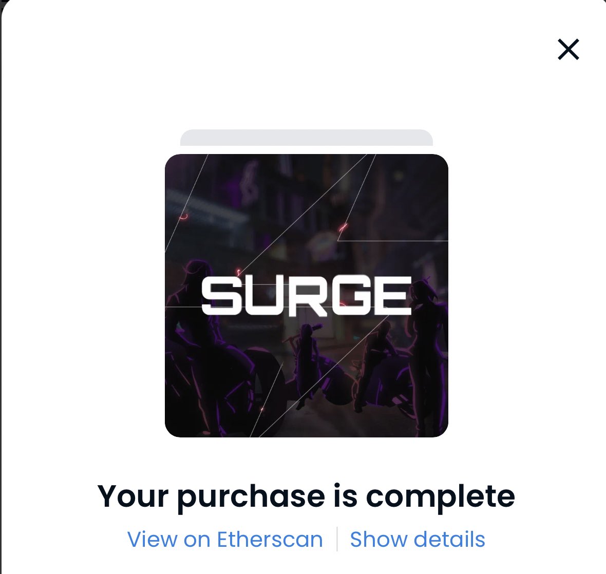I just swept 2 <a href="/TheSurgeNFT/">SURGE</a> off the floor…

Excited to see what the team has to deliver, and can’t wait for the reveal 

#NFTcommunity #NFTs