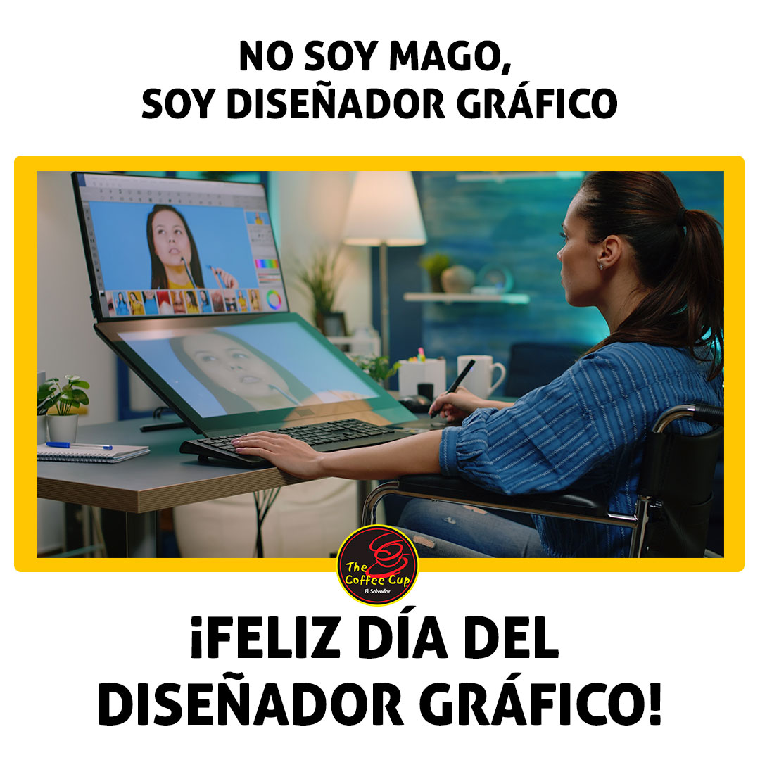thecoffeecup_sv's tweet photo. Detrás de cada gran marca hay un gran equipo de diseñadores gráficos. Gracias por hacer que todo se vea impresionante. 
¡Feliz Día del Diseñador Gráfico!😊🥳 https://t.co/YXEceUrE2I