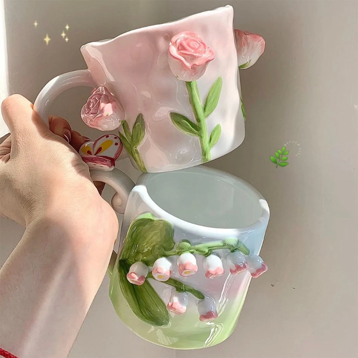 sweeteaclub's tweet photo. floral ceramic mugs https://t.co/vNXEg141ac