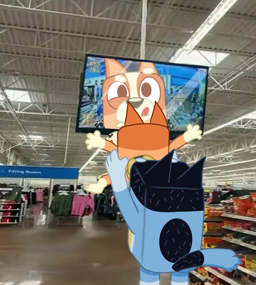 dan_wako's tweet photo. Trying the new installed camera at the supermarket.

#Bluey #blueyfanart #BanditHeeler #fanart #furry #cartoon #digitalart #art #Memes  #Disney https://t.co/qIY6ya1wXS