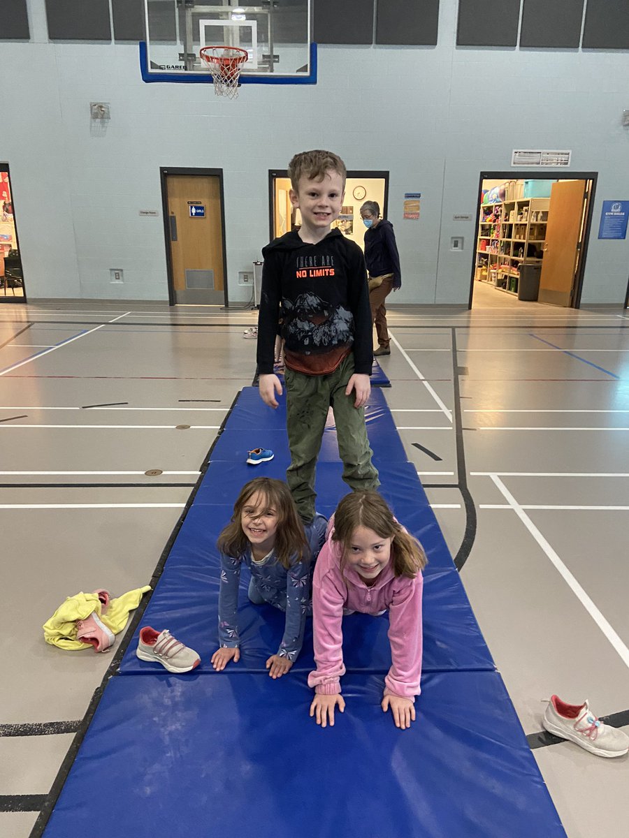 Working on 3 person balances today  in gymnastics. Lots of hard work and smiles!! 🤸<a href="/KCAKentville/">KCA</a>