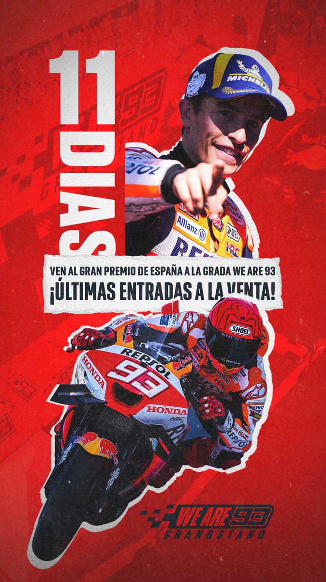 marcmarquez93's tweet photo. Últimas entradas disponibles a la venta para disfrutar de lo mejor en Jerez! 
https://t.co/pVPVBL0z1I https://t.co/ru69YHICS4