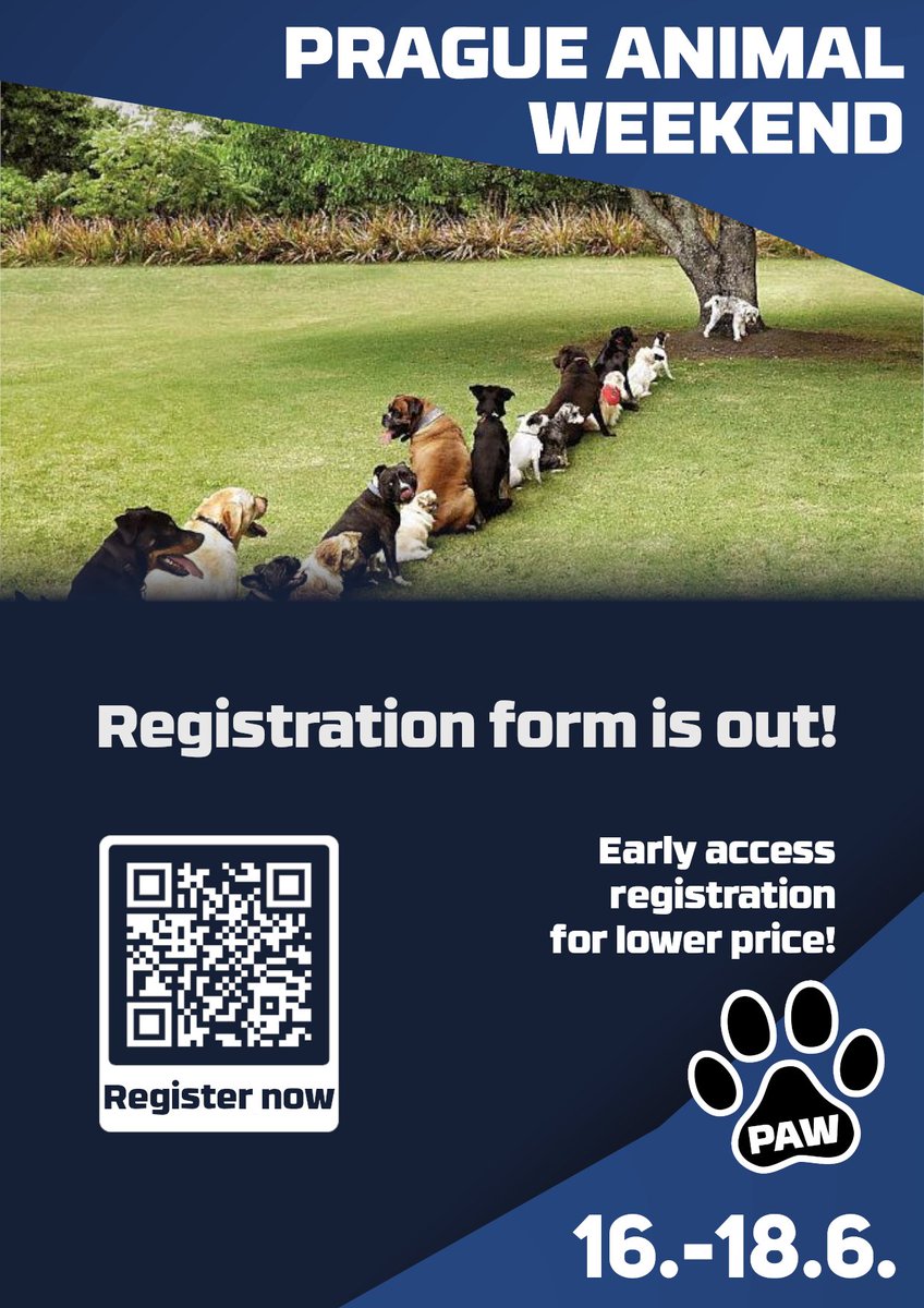Heyooo, registration form for PAW is out! Early access registraiton for a lower price is a must! So do it before the queue will get too long 😏

🌳🐕‍🦺🐕🐩🦮🦥🐋🐘🦙🐐🕊️🐌🦨

🔗 forms.gle/9LzMnsfvtWKzbo…