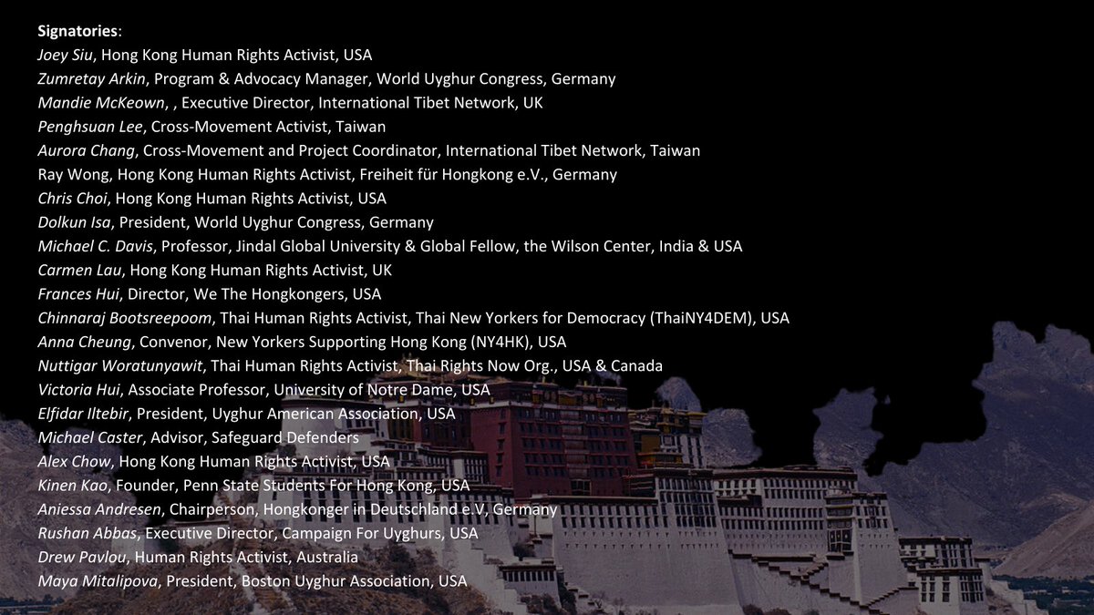 _joeysiu's tweet photo. CROSS-MOVEMENT ACTIVISTS STAND WITH THE TIBETAN COMMUNITY

We are a coalition of cross-movement activists and supporters writing in solidarity with His Holiness the Dalai Lama and the Tibetan community around the world.

1/ https://t.co/PBF3SoBLEu