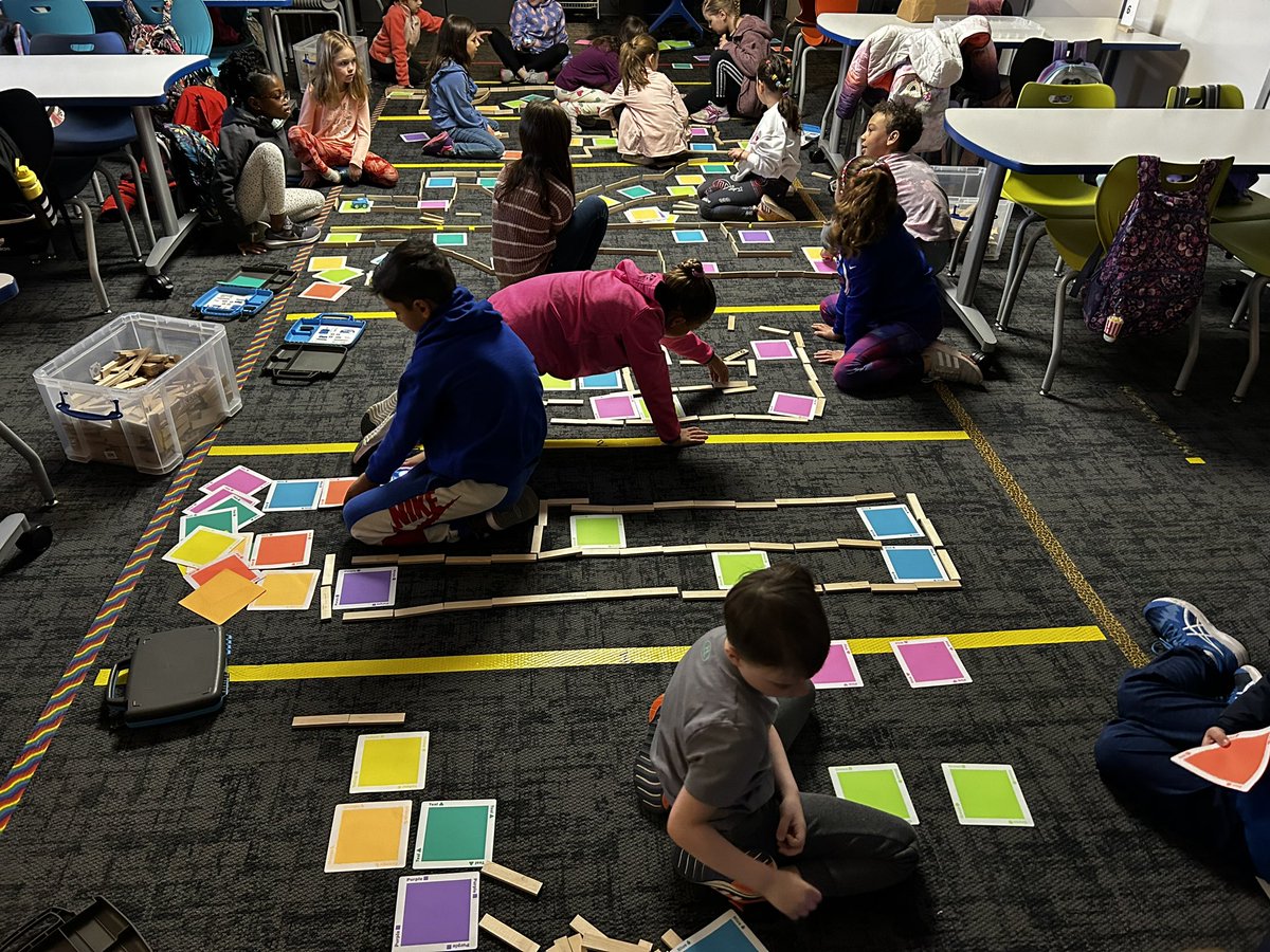 Today <a href="/OPSchools/">Orchard Park CSD</a>  <a href="/eggertelem/">Eggert Elementary</a> technology club students built mazes using <a href="/SpheroEdu/">Sphero Education</a> indi! Next week we will begin to learn about @sphero mini. 🚗 🤖