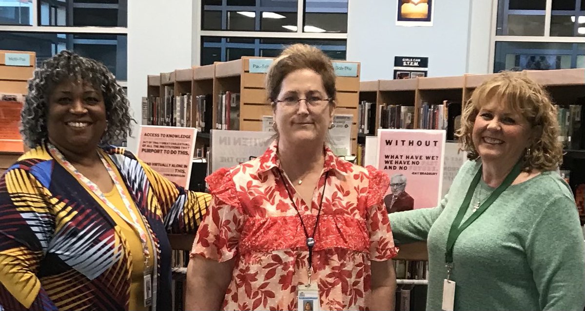 Happy Trails!  The Rudder Library staff is in for a full makeover. Good luck to Ms. Garner and Mrs. Somerford! You will be missed! <a href="/BISD_Libraries/">Bryan ISD Library Services</a> <a href="/RudderHS_BISD/">Rudder High School</a> <a href="/BryanISD/">Bryan ISD</a> <a href="/BHS_library1/">Bryan High School Library</a>