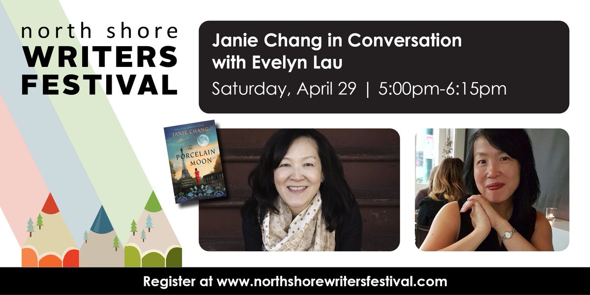 Join Janie Chang, best-selling historical fiction writer, and Evelyn Lau on April 29 for a thrilling look into Janie’s latest novel “The Porcelain Moon.” Free! Register at: ow.ly/f7GX50NwCF1
#nswritersfest, <a href="/NorthVanCityLib/">City Library</a>, <a href="/nvdpl/">North Vancouver District Public Library</a>, <a href="/WestVanLibrary/">West Van Library</a>