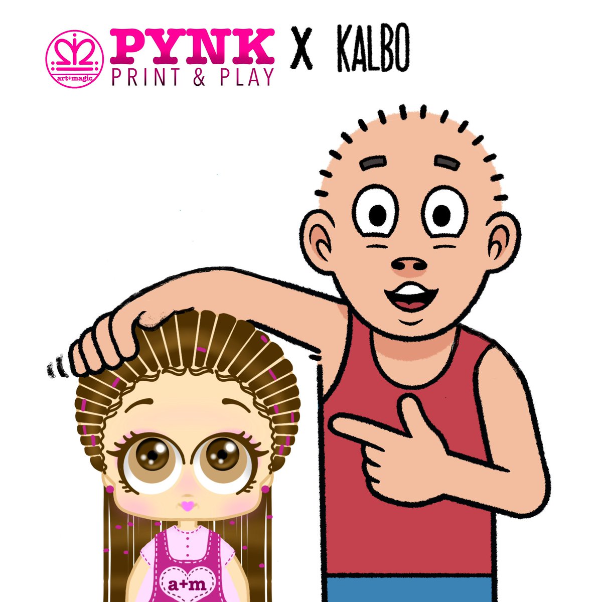 artplusmagic's tweet photo. hey! easy on the braids… lovin this pic with you! @KevinKalbo #tarantadongkolab2023 #artplusmagic #PYNKbyArtplusmagic https://t.co/bT1WHeh8Ih