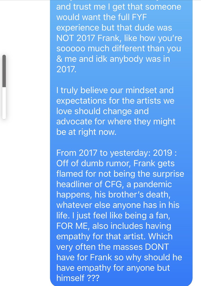 eflowerz__'s tweet photo. My thoughts on FrankChella; you all lack empathy and he don’t have none for y’all either https://t.co/GcIukOmq87