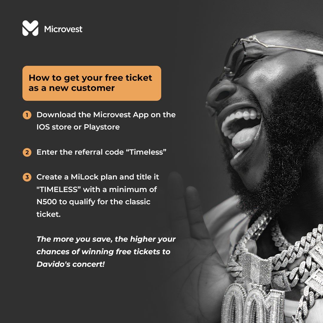 theboyissamson's tweet photo. OBO will be performing on Sunday and @Microvest_ng is offering free tickets to all those who are willing to attend.
Be part of the raffles draw which is happening on Wednesday so as to become a winner.
#Timelessxmicrovest
Get more info from the image below 👇👇👇 https://t.co/Sh6dvKfTBC