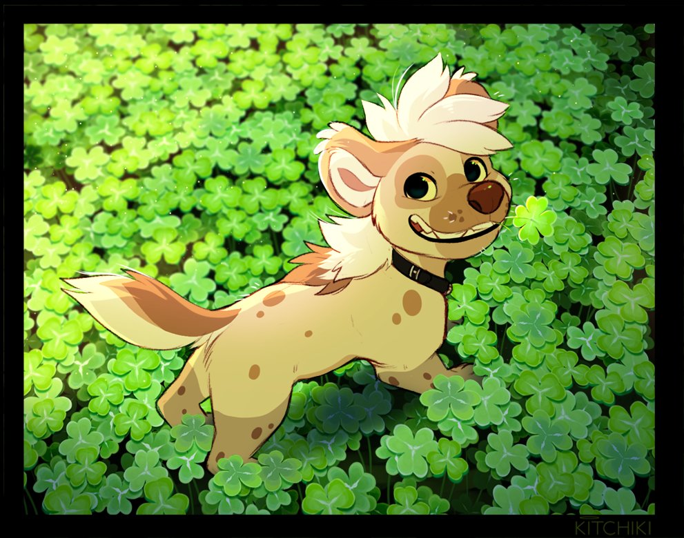 Kitchiki's tweet photo. Here's a little tutorial of how I did the clover patch because it's a lot more simple than what people seem to think!! And I'm all for sharing techniques!! 

SO first off we have the black canvas with some green added in for the floor! Very scribbly and simple!... https://t.co/9MplV66HeK