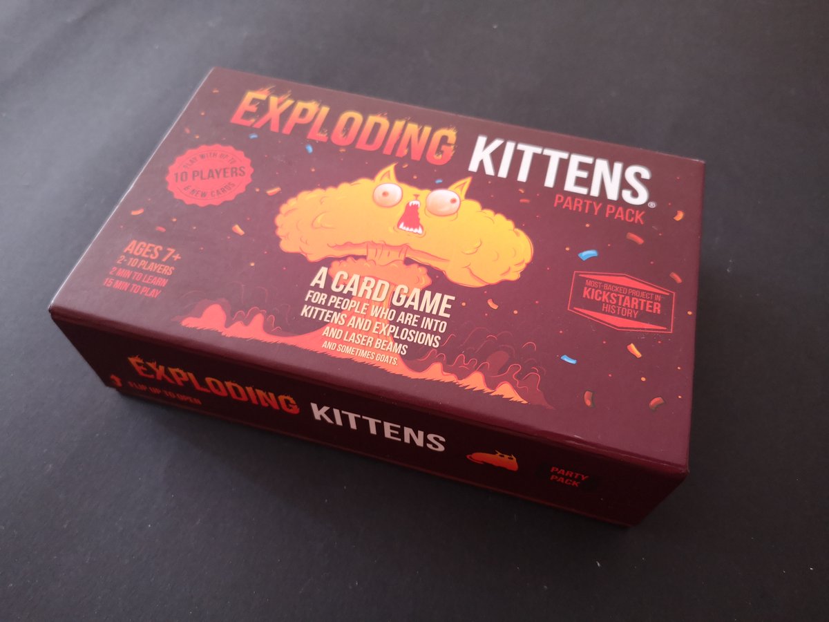 MythicalMeeples's tweet photo. Boom! I review the party favourite: Exploding Kittens!
https://t.co/lqQuF0gWfK
#boardgames #cardgames #cards #cardgame #boardgame #explodingkittens #explodingkitten #kittens #explosion #explosions #games #party #partygame #game https://t.co/CeWSTp9rIT