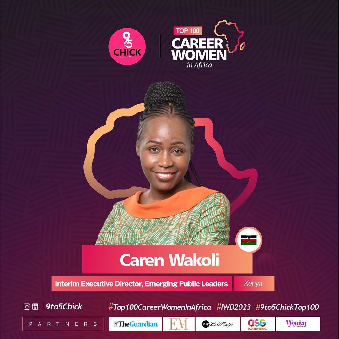 EPLeaders's tweet photo. Our very own Executive Director has been recognized across the entire continent as one of the TOP 100 Career Women in Africa.

Congratulations @WakoliCaren. A well-deserved honour for a powerful leader transforming the face of public service in Africa!

#emergingpublicleaders https://t.co/E9hfrIG1C4