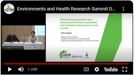 Atlantic_PATH's tweet photo. Dr. Philip Awadalla (@AwadallaLab), co-National Scientific Director of @CanPath and Dr. Jeff Brook, Scientific Director of @CANUEConsortium speaking at the Environments and Health Research Summit.
#EnvironmentalHealth #CanPath #CANUE #PopulationHealth #CIHR https://t.co/xMmjIBvcI5