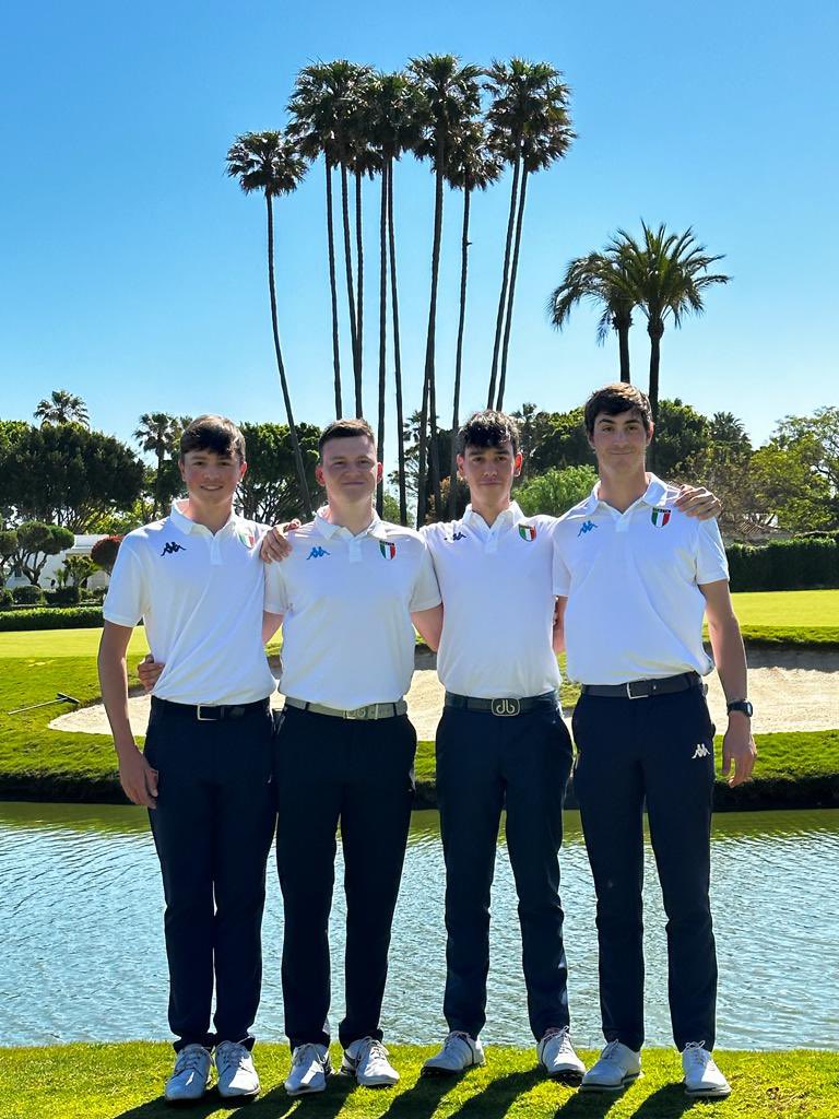 FederGolf's tweet photo. 📌Copa Real Club de Golf Sotogrande 2023 European Nations Championship

📆 19-22 aprile
⛳️ Real Club de Golf de Sotogrande, Spagna

🇮🇹 Difenderanno i colori azzurri Giovanni Daniele #Binaghi, Lucas Nicolas #Fallotico, Marco #Florioli e Filippo #Ponzano.

#golf #federgolf https://t.co/Xil0RUHgLx