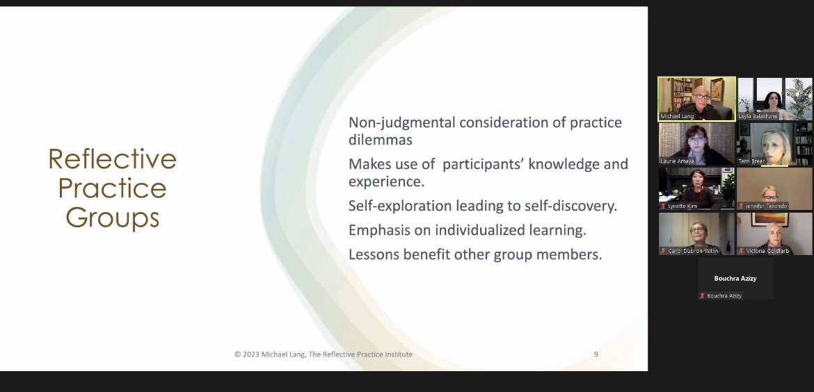 Thank you, Michael Lang and Laurie Amaya, for your insightful presentation on the benefits of reflective practice to our Family Mediation Professional Group. For those interested in learning about #reflectivepractice  please visit lnkd.in/g_cP_BT7. #mediation