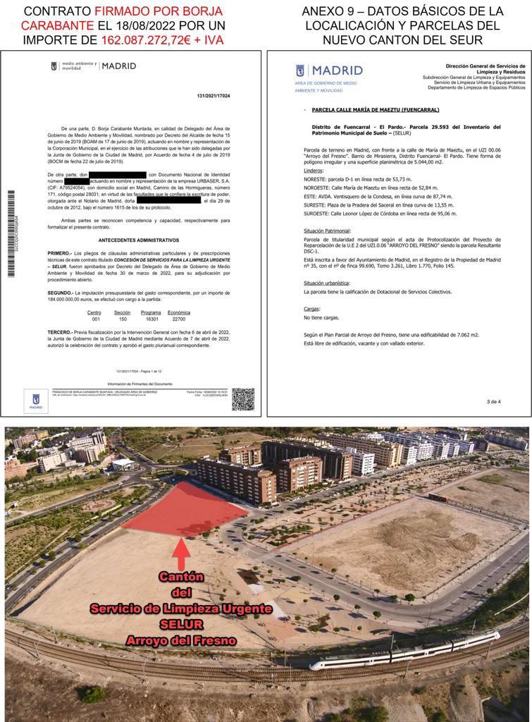 noireneuf's tweet photo. Siguen con el mantra de que no hay nada decidido. Por aquí lo que vemos es que hay una adjudicación firmada por @bcarabante y publicada en el portal de contratación del Estado. ¿Qué debemos creer? ¿¿Medidas disuasorias en época de campaña o documentos públicos con fecha y firma 🤔??
#NoAlCantonArroyoDelFresno 
#Carabantepontelodelante
 #12metros