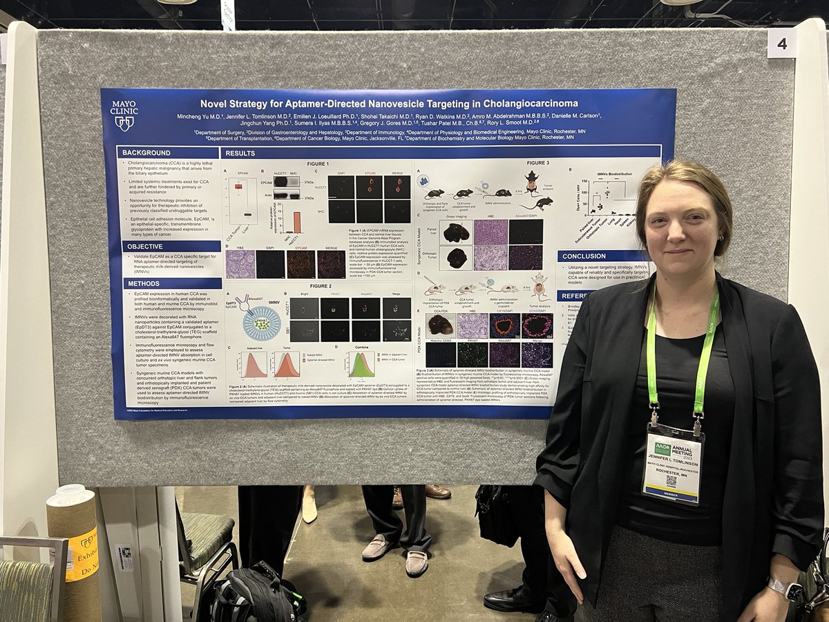 Rory Smoot (@rorysmoot78) on Twitter photo Dr. Tomlinson presenting our work with aptamer targeted RNA therapeutics for #cholangiocarcinoma #AACR2023 <a href="/curecc/">Cholangiocarcinoma Foundation</a> <a href="/MayoClinicSurg/">Mayo Clinic Department of Surgery</a> <a href="/MayoCancerCare/">Mayo Clinic Comprehensive Cancer Center</a> Dr. Tomlinson presenting our work with aptamer targeted RNA therapeutics for #cholangiocarcinoma #AACR2023 <a href="/curecc/">Cholangiocarcinoma Foundation</a> <a href="/MayoClinicSurg/">Mayo Clinic Department of Surgery</a> <a href="/MayoCancerCare/">Mayo Clinic Comprehensive Cancer Center</a>