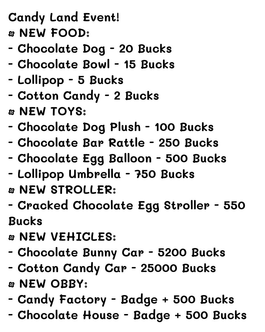 Adopt Me Newspaper on Twitter "Candy Land Event idea in Adopt Me! 🍬 🍭 Retweets are appreciated!!"
