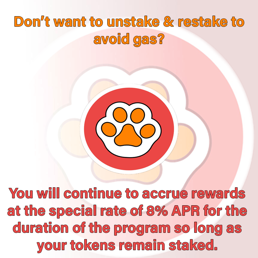 Defi_Kraken's tweet photo. If you're staking your crypto for the 8% APR, you don't need to unstake & restake after the 13 weeks to continue earning. 🐾🥩 #PAWSWAP #PAWSTAKING