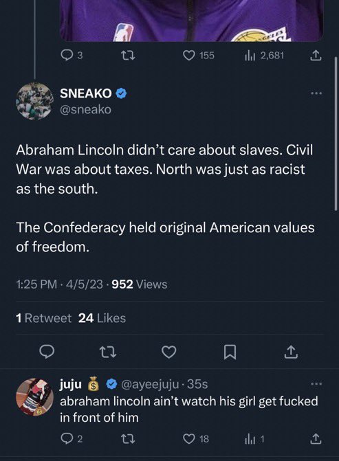 ayeejuju's tweet photo. when i made sneako delete his tweet 💀💀 https://t.co/h121zs6RSv