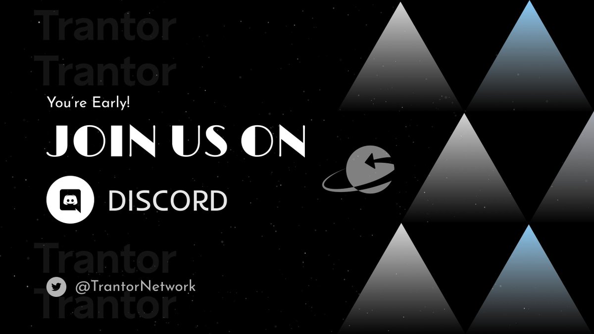 🔥TrantorNetwork's Discord will be migrated to the new server. We are preparing for our upcoming #IDO. Some WL roles have been distributed in Discord!!

🔥Join Discord : discord.gg/7UYuwuutpc

🤩Comment on your thoughts here or in DC. Next, plz look forward to our announcement.