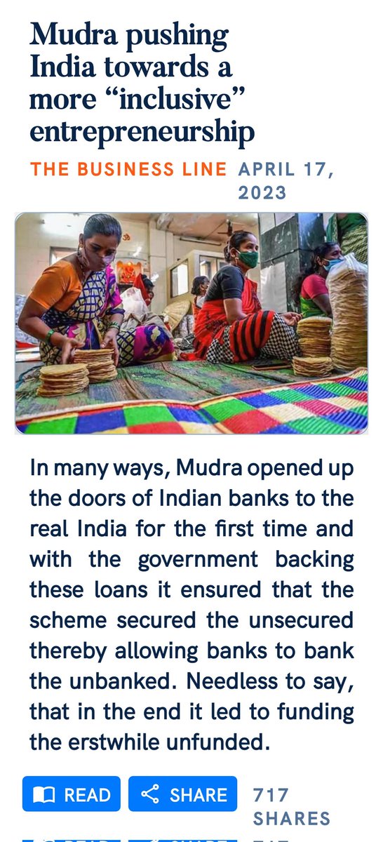 jamadar72's tweet photo. Mudra pushing India towards a more “inclusive” entrepreneurship
https://t.co/bRVurSk1H6 https://t.co/OgmUD6UCdo