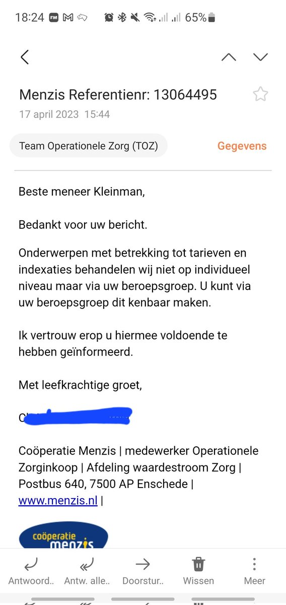 Fysio_Kleinman's tweet photo. @KuijsFysio @Zorgautoriteit Zorgverzekeraars willen niet onderhandelen met individuele zorgverleners, maar @KNGF_Fysio mag dit niet van de @AutoriteitCM #patstelling #fysio https://t.co/GLPQHr68Om